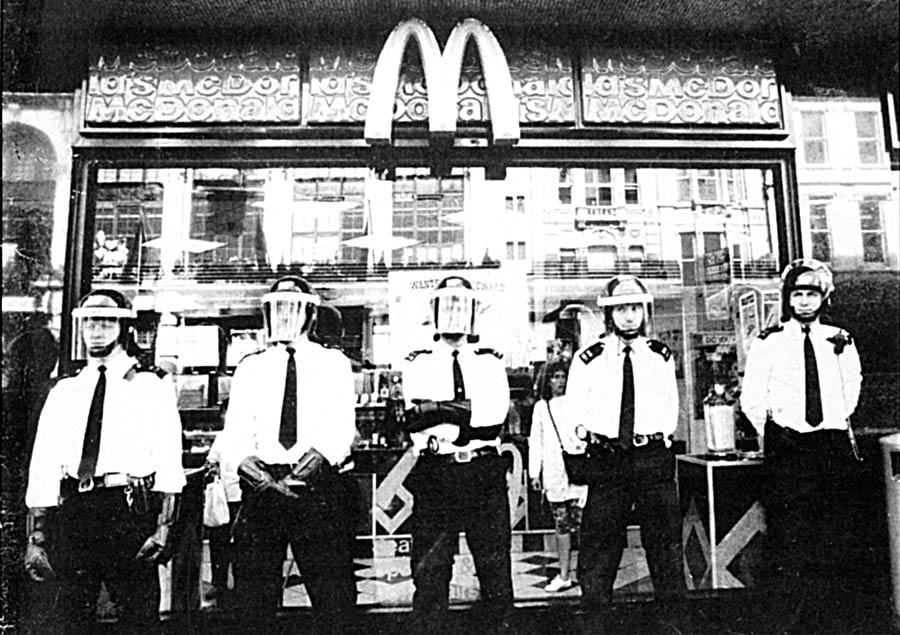 Police outside McDonald's