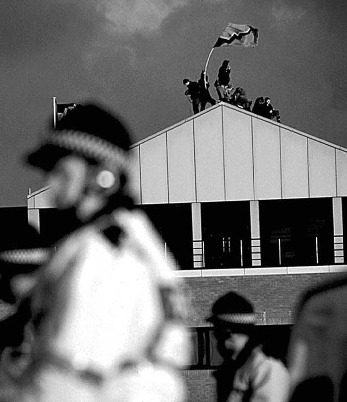 Reclaim The Future protest for the Liverpool Dockers, Sept 1996