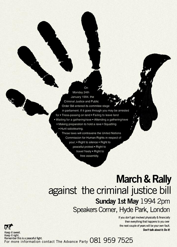 Anti-CJB Demo, Trafalgar Square, May 1st 1994