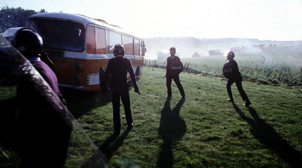 Battle Of The Beanfield, 1985. Photo: Tash.
